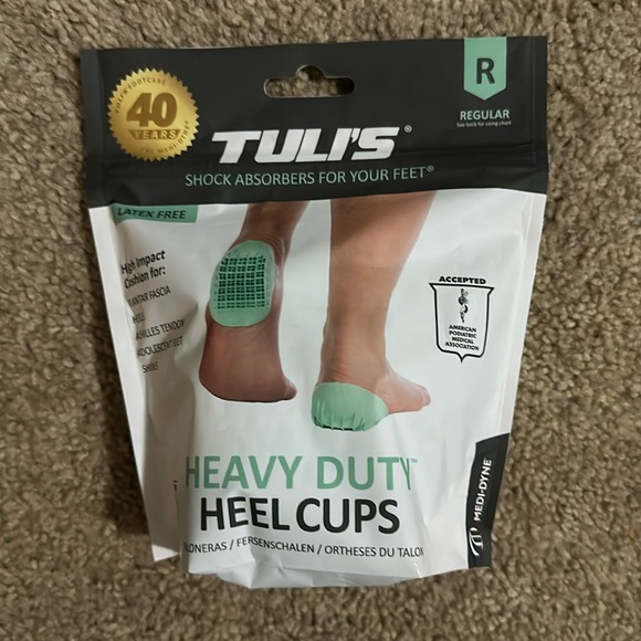 Tuli's Heavy Duty Heel Cups Cushion Insert for Shock Absorption PlantarFasciitis - Picture 2 of 13